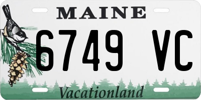 ME license plate 6749VC