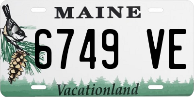 ME license plate 6749VE
