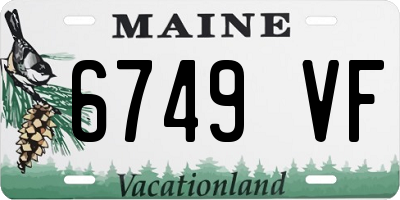 ME license plate 6749VF