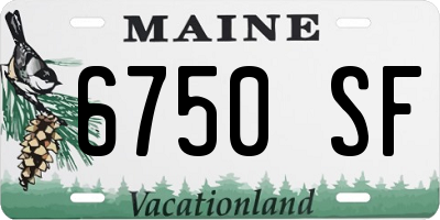 ME license plate 6750SF