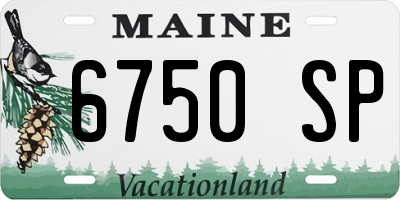 ME license plate 6750SP