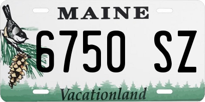 ME license plate 6750SZ