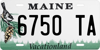 ME license plate 6750TA