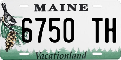 ME license plate 6750TH