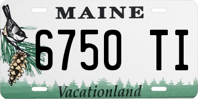 ME license plate 6750TI