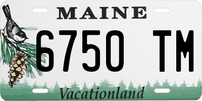 ME license plate 6750TM
