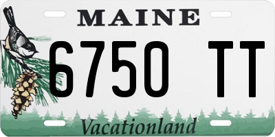 ME license plate 6750TT