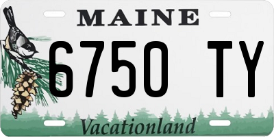 ME license plate 6750TY