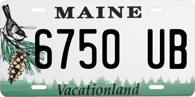 ME license plate 6750UB