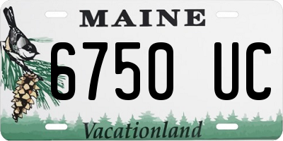 ME license plate 6750UC