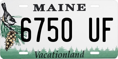 ME license plate 6750UF