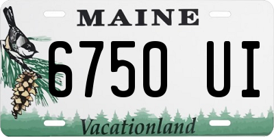 ME license plate 6750UI