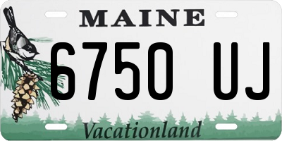 ME license plate 6750UJ