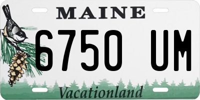 ME license plate 6750UM