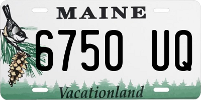 ME license plate 6750UQ