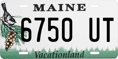 ME license plate 6750UT