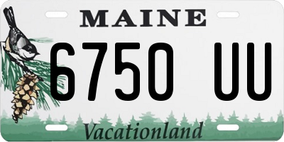 ME license plate 6750UU