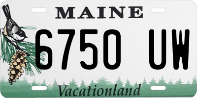 ME license plate 6750UW