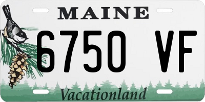 ME license plate 6750VF