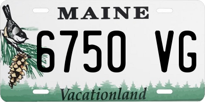 ME license plate 6750VG