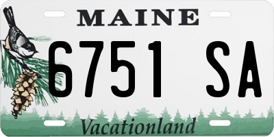 ME license plate 6751SA