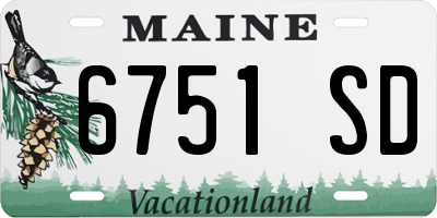 ME license plate 6751SD