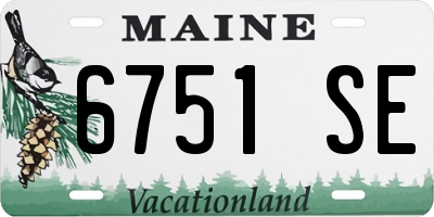 ME license plate 6751SE