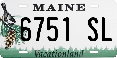 ME license plate 6751SL