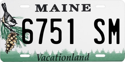 ME license plate 6751SM