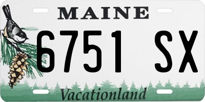 ME license plate 6751SX