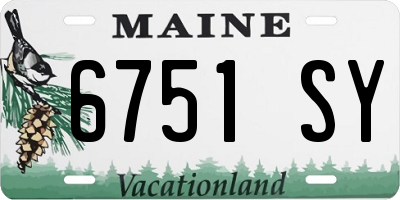 ME license plate 6751SY