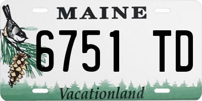 ME license plate 6751TD