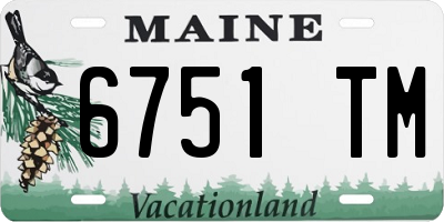 ME license plate 6751TM