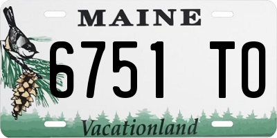ME license plate 6751TO