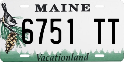 ME license plate 6751TT