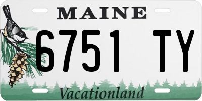 ME license plate 6751TY