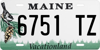 ME license plate 6751TZ