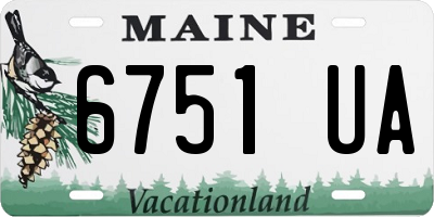 ME license plate 6751UA