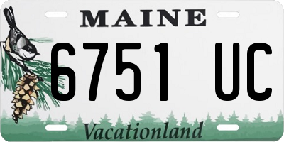 ME license plate 6751UC