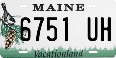 ME license plate 6751UH