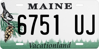 ME license plate 6751UJ