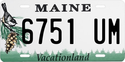 ME license plate 6751UM