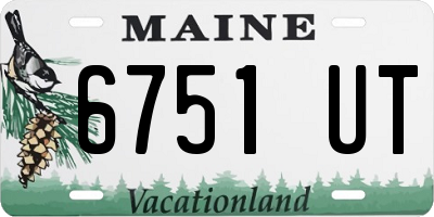 ME license plate 6751UT