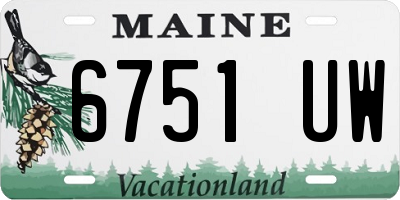 ME license plate 6751UW