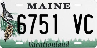 ME license plate 6751VC