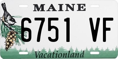 ME license plate 6751VF