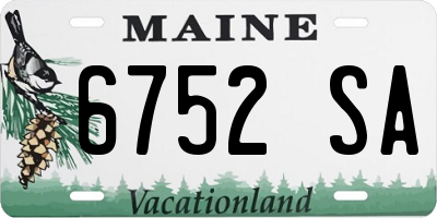 ME license plate 6752SA