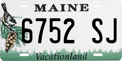 ME license plate 6752SJ