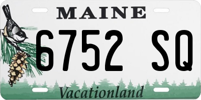 ME license plate 6752SQ