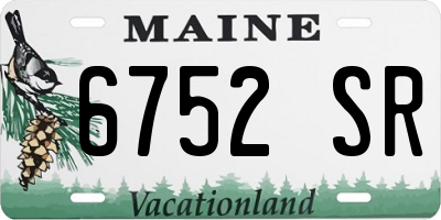 ME license plate 6752SR